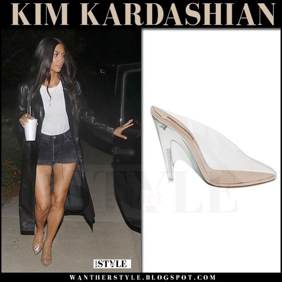 💕 YEEZY Season 4 PVC mule size 6 lucite wedge heel clear plastic slip on BARBIE - Picture 15 of 15